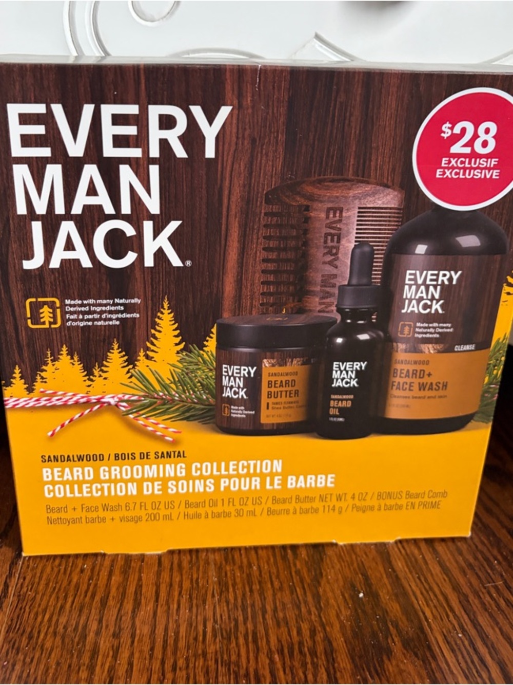 NEW Every Man Jack Sandalwood Beard Grooming Collection Set